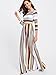 Milumia Women's Casual Long Sleeve Elastic Waist Striped Maxi Dress with Pockets X-Large Multicolor