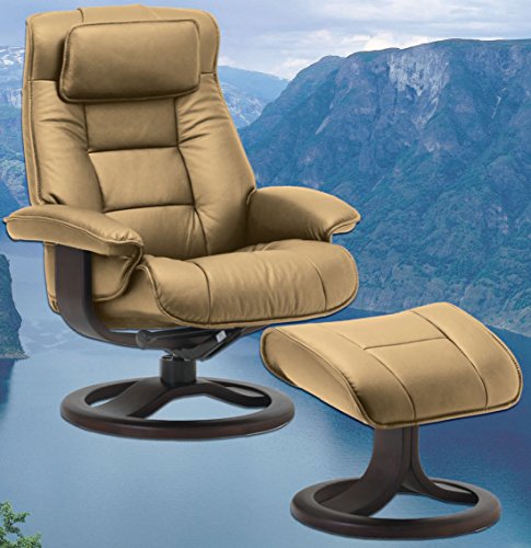 Amazon.com: Fjords Mustang Small Leather Recliner and ...
