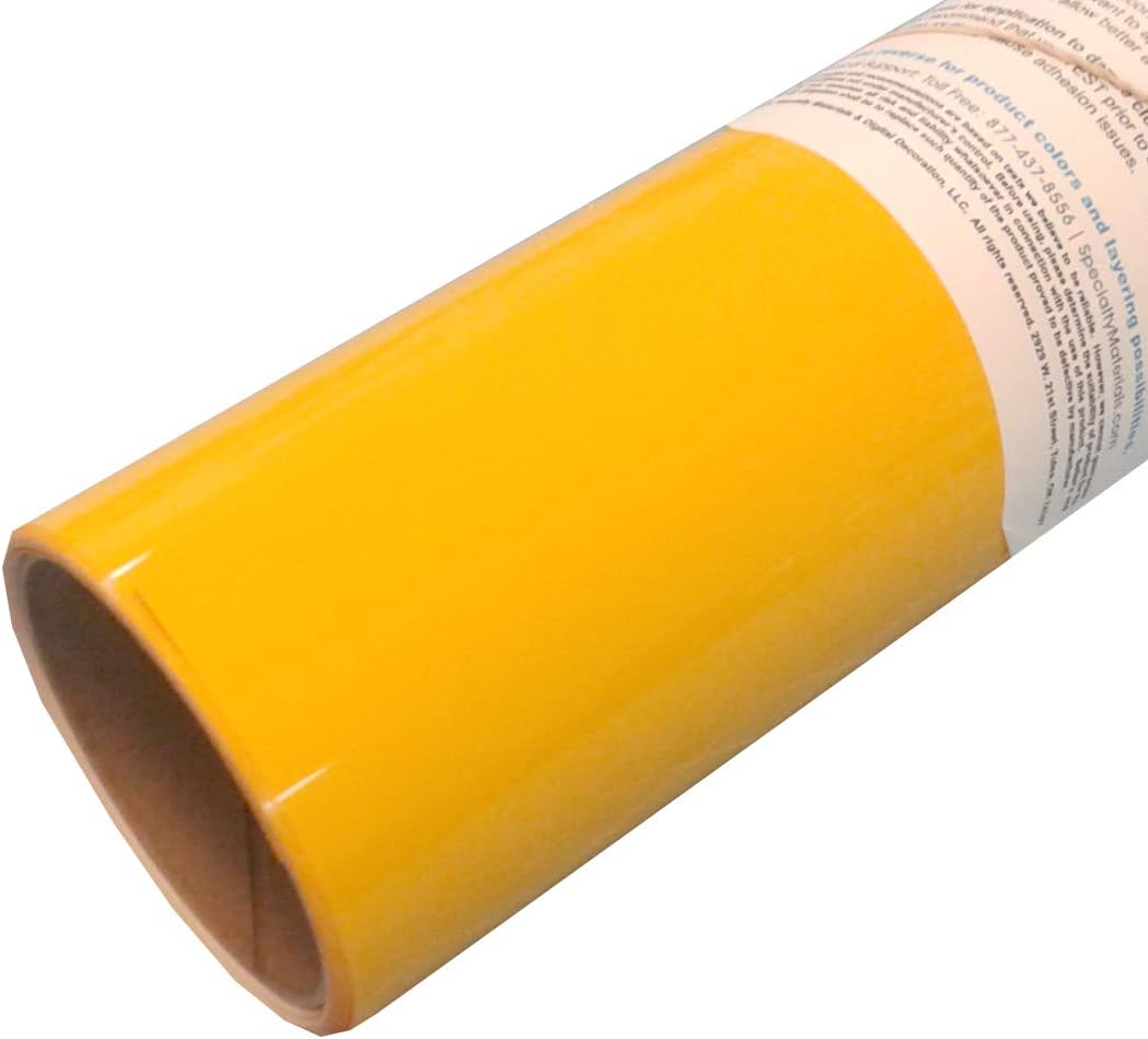 ThermoFlex Plus 12" Roll, Iron on Heat Transfer Vinyl, HTV (Athletic Gold, 5 Feet)