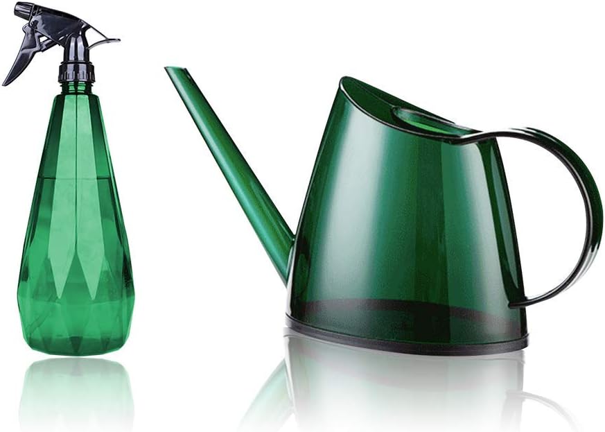 Evertree Watering Can Indoor, Small Watering Can for House Plants, Bonsai, Succulents and Flowers, Long Spout, with Plant Mister Spray Bottle : Garden & Outdoor