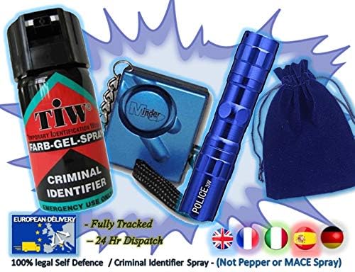 Personal Defence FARB GEL + Attack Alarm + 3w Mini Torch + Carry Pouch = (The BLUE Pack)
