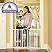 Toddleroo by North States 46.8” wide Wide Portico Arch Baby Gate: Heavy duty metal safety gate with one hand operation. Pressure Mount. Fits 28.2