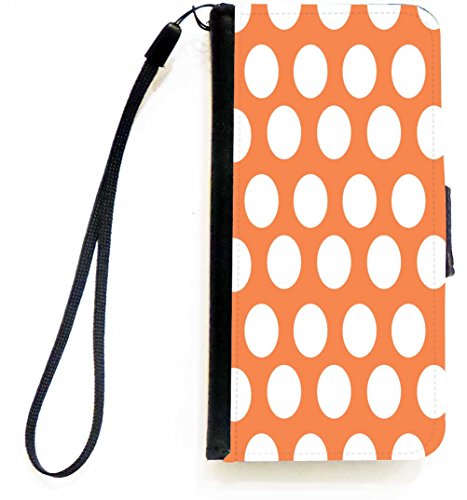 Rikki Knight Autumn Orange Polka Dots Flip Wallet iPhoneCase with Magnetic Flap…