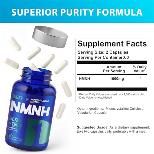 NMNH Supplement 1000mg, 120PCS Ultra NAD+ Alternative Supplement, Boosting Riboside for Cellular Energy, Metabolism & Repair