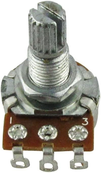 Musiclily B250K Mini Metric Coarse 18-Spline Split Shaft Pots Linear Taper Potentiometers for Electric Guitar Bass (Set of 2) - Image 5