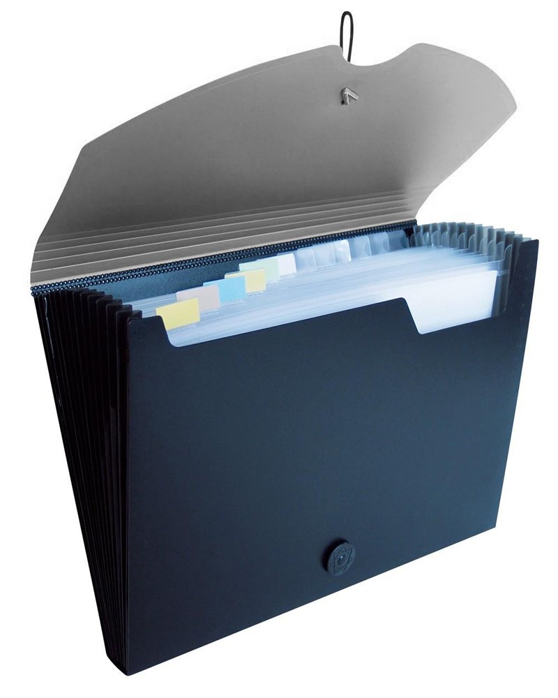 Idena Expanding File DIN A4 Polypropylene 12 Compartments a4 Grey/Black