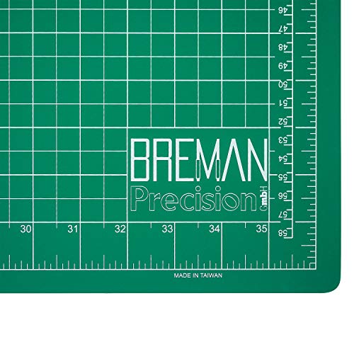 Breman Precision Self Healing Cutting Mat I Sewing Craft Quilting Fabric Rotary Cutting Mat I Perfect for Crafters Hobbyists and Artists I 2 Sided 5 Ply PVC Craft Mat with Grid Lines I A1 24x36 inches - Thumbnail 2
