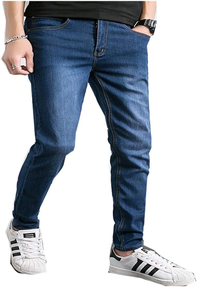 N\P 2021 Men's Variety Skinny Jeans Gray/Blue Denim Jeans Brand Fashion Men Pencil Pants Slim