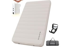 Self-Inflating Sleeping Pad with Portable Electric Air Pump for Fast Inflate & Deflate, 4in Thick Memory Foam Camping Mattres