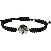 Kavfeeo Baseball bracelets-Baseball Bracelets for Unisex Softball Bracelets Softball Gifts Baseballs Jewelry, Adjustable Braided Baseballs Bracelet