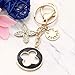 Keychains for Women, Flower Crystal Rhinestone Keychain Key Chain Sparkling Key Ring Charm Purse Pendant Handbag Bag Decoration Christmas birthday gifts