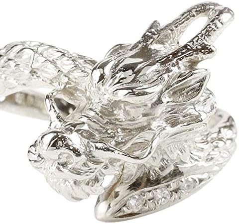 Amazon 龍 竜 ドラゴン リング 指輪 ダイヤモンド ダイヤ リング シルバー 幅広 Sv925 たつ ピンキーリング レディース メンズ 15 リング 通販