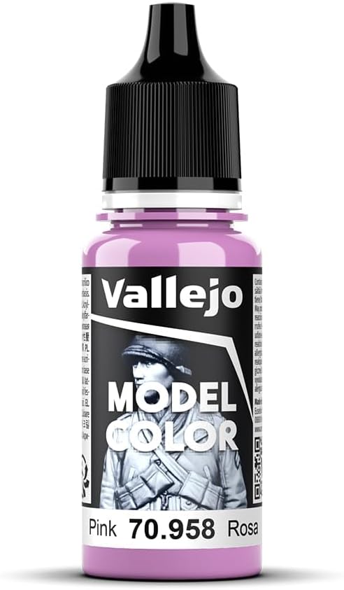 Vallejo Model Color Pink 17 ml Acrylic Paint Eyedropper Non-Toxic Waterbased