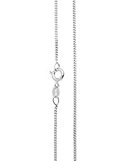 InCollections Damen-Halskette 925/000 Sterlingsilber Panzerkette 1,3 mm breit