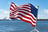 Boat Flag - Made in The USA with Superior Embroidery on Rip Resistant Nylon Fully Guaranteed (12" x 18")