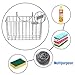 hblife Kitchen Sponge Holder Stainless Steel Sink Caddy Organizer Soap Dishwashing Liquid Drainer Brush, Rack, Draining Basket