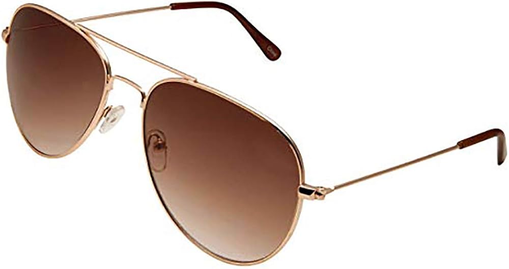 LUXFORIA AVIATOR SUNGLASSES BROWN LENS WITH BAG Clothing