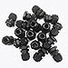 Lantee PG 9 Cable Gland - 20 Pieces Black Plastic Nylon Waterproof Wire Glands Connector Fitting