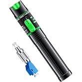 Visual Fault Locator-Green Light Fiber Optic Tester,&le;5mW, Class IIIA，10-20KM, Compatible with SC/FC/ST/LC Interfaces, Ideal for Network