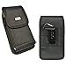 AISCELL Tactical Holster for Moto g Fast, Moto e (2020),Edge+, G7 Power,One Zoom, E5 Plus,Black Canvas Nylon Case Heavy Duty Metal Belt Clip Pouch (Fits Slim Protective Skin Cover Case on)