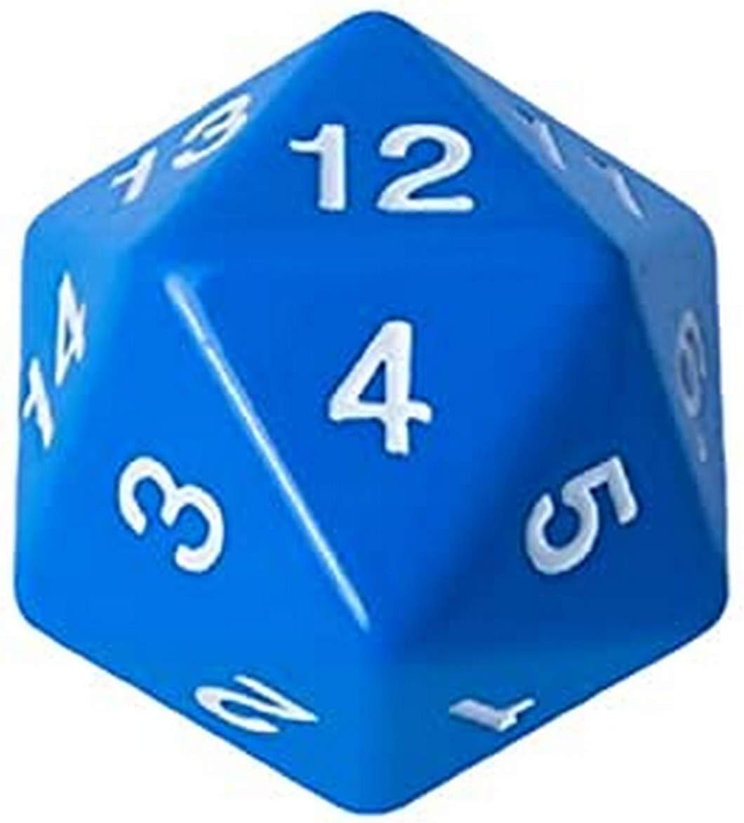 ADC Blackfire Entertainment 91641 Blackfire Dice-55mm D20 Countdown Die-Blue