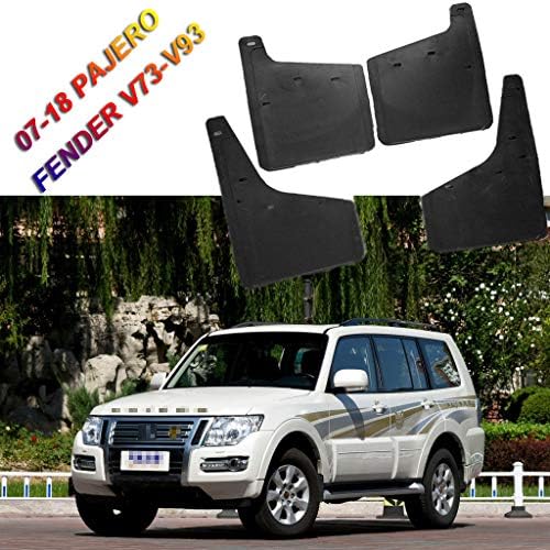 wolfjuvenile Mud Flaps Universal For 07-18 PAJERO,Car Fender Splash Guard,Original car data design, soft and durable, close fit, non-destructive installation, to prevent scratching paint