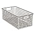 mDesign Metal Wire Bathroom Storage Basket Organizer with Handles for Organizing Master or Guest Bathrooms, Linen, Hallway, or Entryway Closets, Bedroom, or Laundry Room - Concerto Collection - Bronze