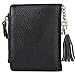 ZOOEASS Women's RFID Mini Soft Leather Bifold Wallet With ID Window Card Sleeve Coin Purse(black)