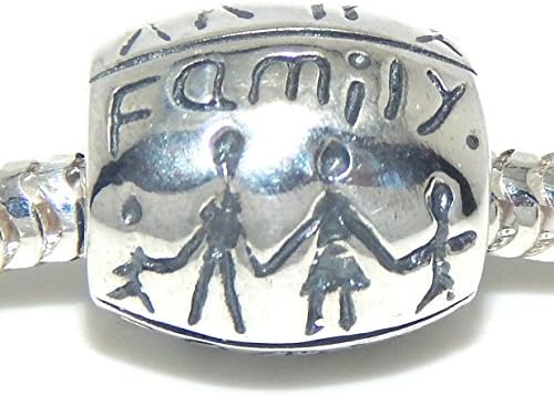 925 Sterling Silver "Family Barrel" Charm Bead