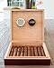 Digital Hygrometer with Cherry Finish Spanish Cedar Humidor and Embedded Magnetic Seal