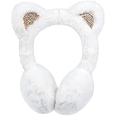 MEJORMEN Cute Animal Earmuffs Foldable/Unfoldable Ear Warmers Winter Warm Plush Outdoor Ear Covers