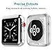 Marge Plus【2 Pack】 Compatible with Apple Watch Screen Protector with Case 44mm 42mm, Soft TPU All-Around Ultra-Thin Clear Cover Compatible with Apple Watch Case Series 4, Series 3, Series 2