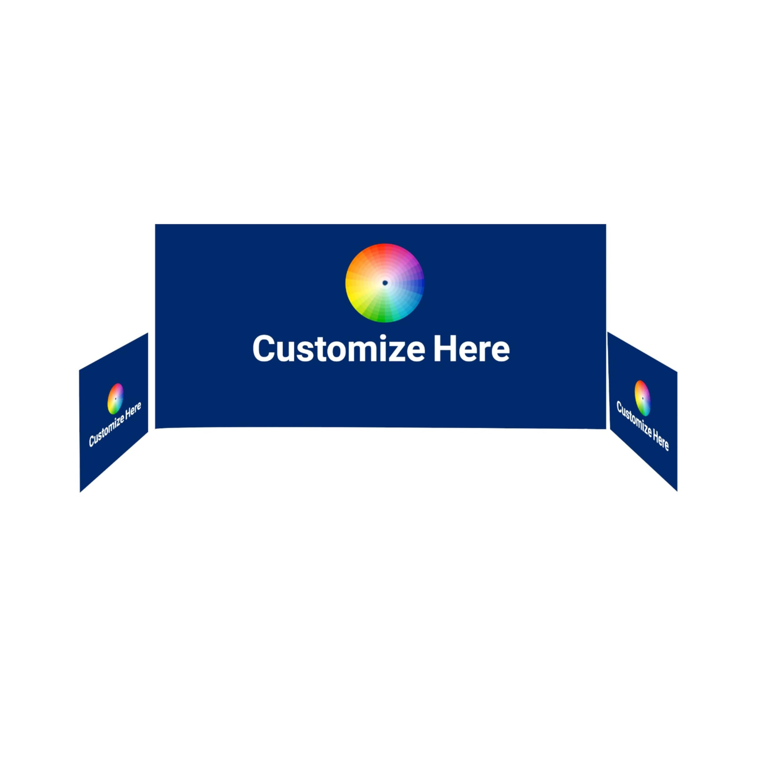 Photo 1 of **CANOPY NOT INCLUDED**Custom Back Wall for Pop Up Canopy Customized Sunshade Straight Leg, Custom Logo, Image Pattern or Text (Back Wall 10x10 Straights Legs)