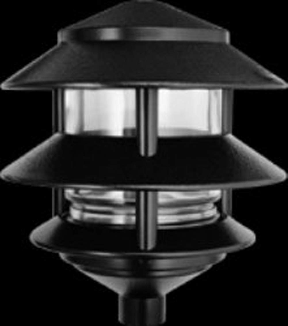 RAB Lighting LL322B Incandescent 3 Tier Lawn Light, A19 Type, 75W
