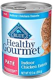 Blue Buffalo Healthy Gourmet Natural Adult Pate Wet Cat Food, Indoor Chicken 12.5-oz cans (Pack of 12)