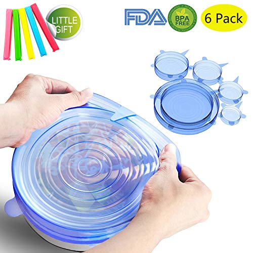 Green Kitchen Silicone Stretch Lids for Bowls,Pots,Dishes Food Covers,Reusable Food Wrap Covers for Various Sizes Kinds of Container and Food Saver - Thumbnail 6