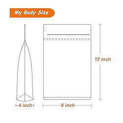 100 PCS Stand Up Pouches,8 x 12 inch Kraft Paper