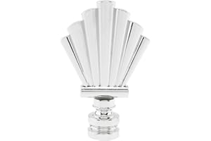 RTNLIT Lamp Finial Cap Knob 2.8 Inch Tall Lamp Finials Decorative Alloy Finials for Lamp Shades, Tapped 1/4-28 Lamp Knob Replacement, Silver