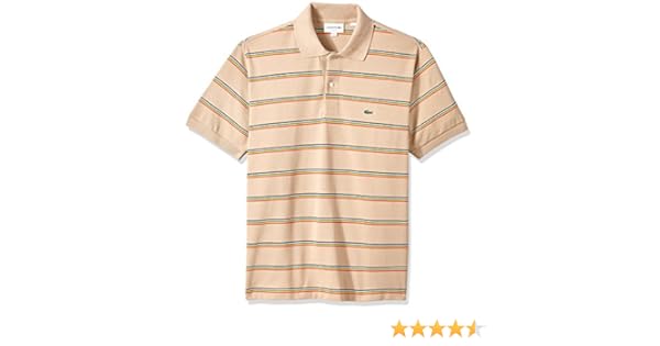 Download Shirts Lacoste Mens Short Sleeve Striped Pique Regular Fit ...
