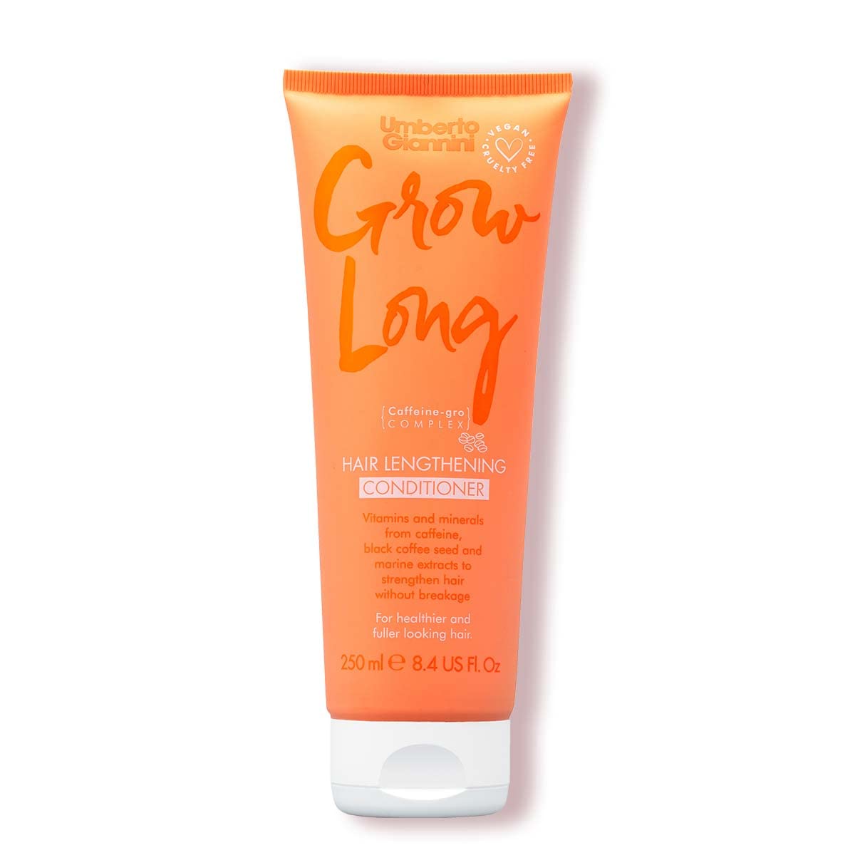 Umberto Giannini Grow Long Lengthening Conditioner Hydrate and Strengthen Anti Pollution Hair Growth Conditioner for Thicker, Fuller Hair. Hair Loss Treatment with Caffeine - Vegan & Cruelty Free