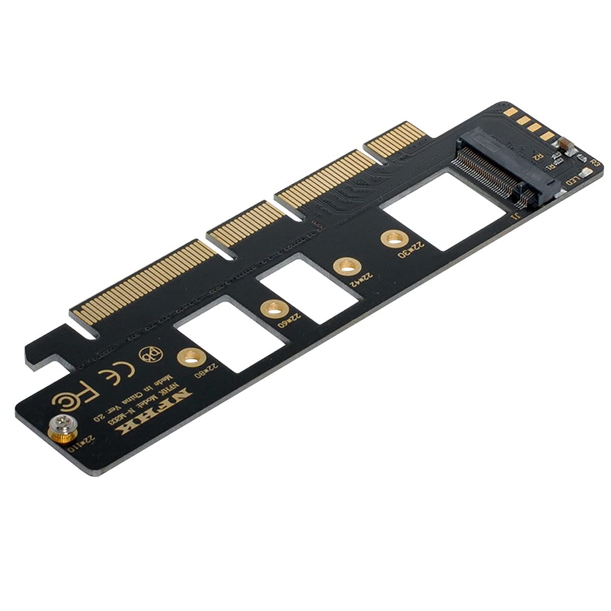 NFHK NGFF M.2 M-key NVME AHCI SSD to PCI-E 3.0 16x 4x Adapter for 110mm 80mm SSD