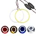 GrandviewTM 2X 70mm 60SMD COB Led Angel Eyes Headlight Halo Ring Warning Lamp (Blue)