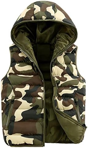 NEW Men's Hoodies Camouflage Vests Men Women Casual Winter Jackets Male Slim Camo Waistcoats Green S