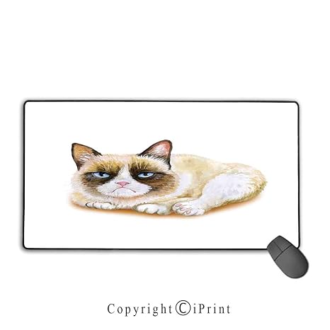 Amazon Com Extended Gaming Mouse Pad With Stitched Edges Animal