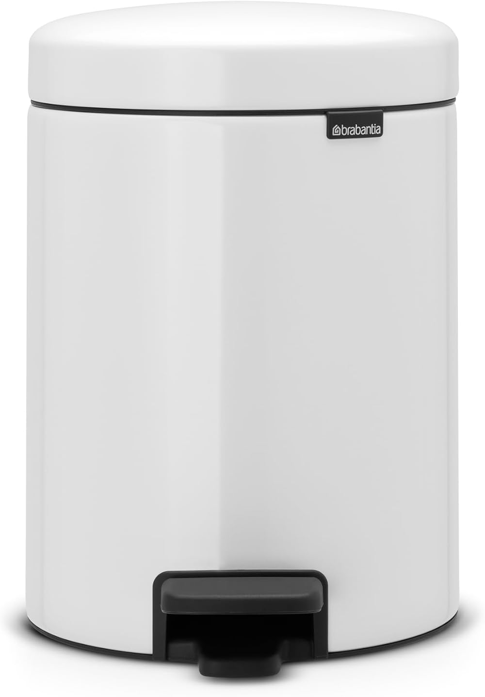 Brabantia 112065 newIcon Pedal Bin 5 L White with Inner Bucket