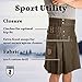 Damn Near Kilt 'Em Men's Sport Utility Kilt Large Dark Gray