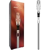 Wine Chiller, Upgraded 3-in-1 Stainless Steel Bottle Cooler Stick, Rapid Iceless Chilling Rod with Air Aerator & Pourer - Per