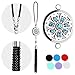 Maromalife Car Diffuser Aromatherapy Essential Oil Diffuser for Vehicle, Silver, Metal, Plastic Core, Compact, Portable, Manual Operation, 38mm Diameter