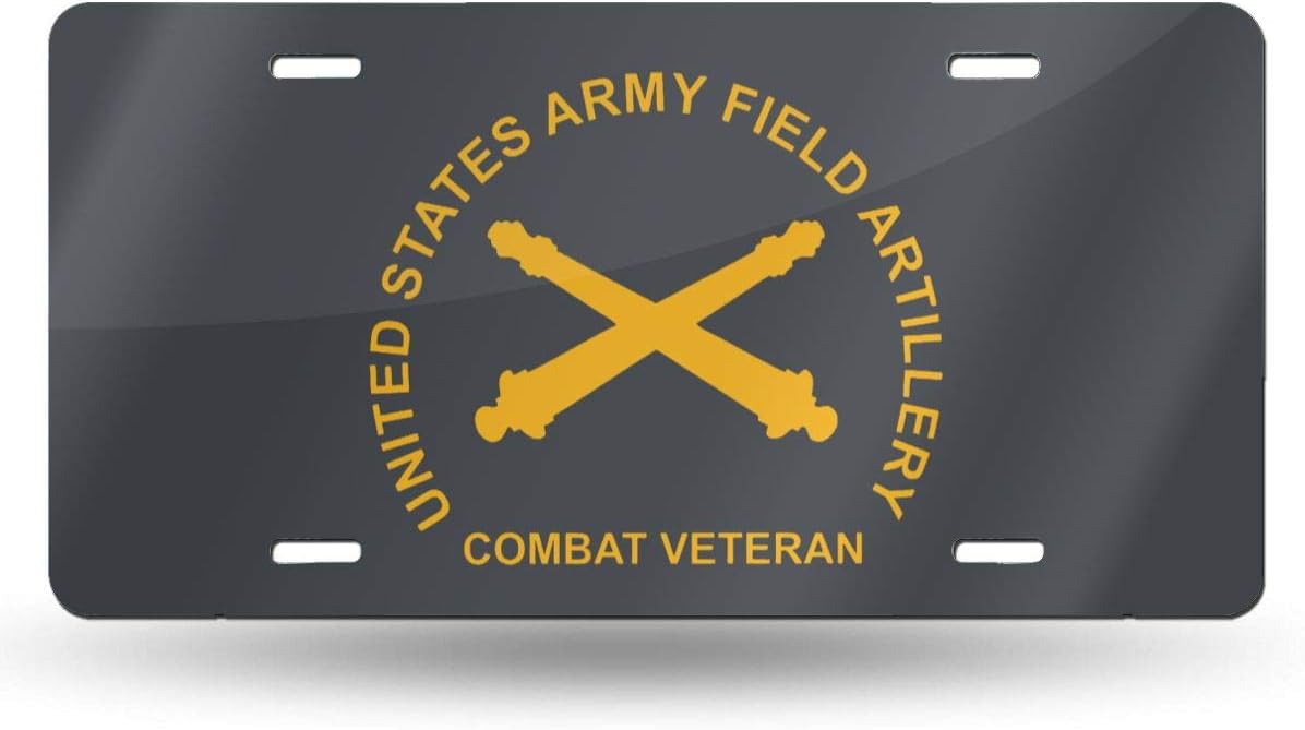 US Army Field Artillery Combat Vet Aluminum Automotive License Plate 6