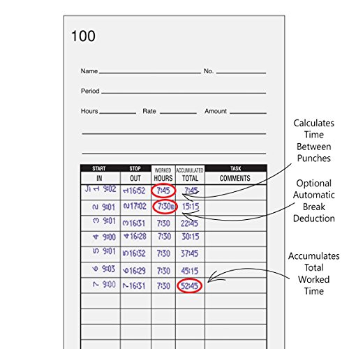 Lathem Calculating Atomic Time Clock, Includes Mounting Clip, Gray (7500E) - Thumbnail 4